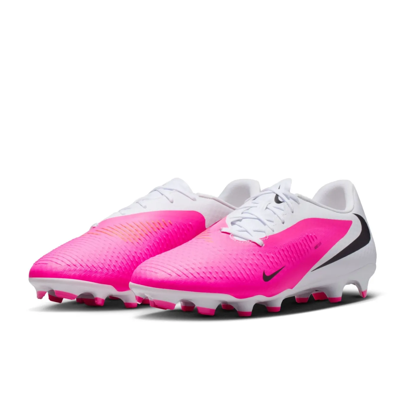 Nike Phantom 6 Low Academy Gras / Kunstgras Voetbalschoenen (MG) Wit Felroze Zwart