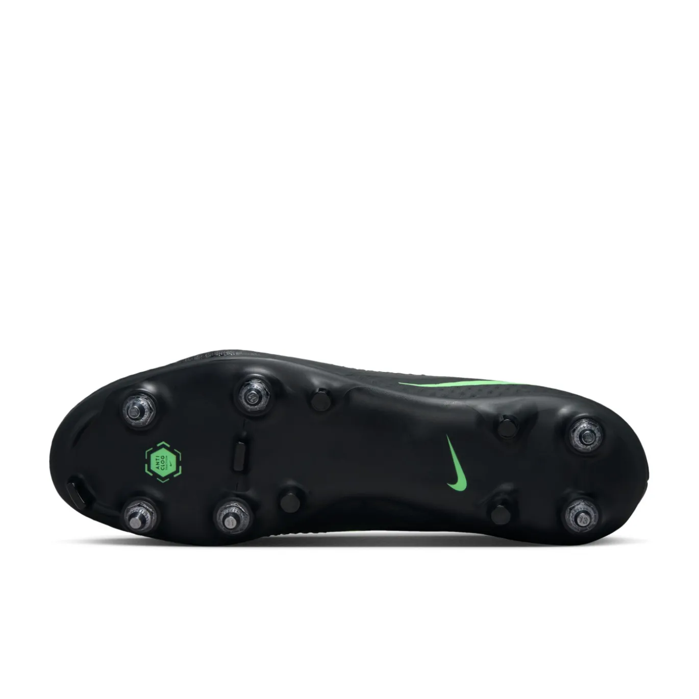 Nike Phantom 6 Low Academy IJzeren-Nop Voetbalschoenen (SG) Anti-Clog Zwart Felgroen