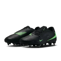 Nike Phantom 6 Low Academy IJzeren-Nop Voetbalschoenen (SG) Anti-Clog Zwart Felgroen