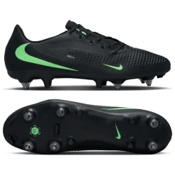Nike Phantom 6 Low Academy IJzeren-Nop Voetbalschoenen (SG) Anti-Clog Zwart Felgroen