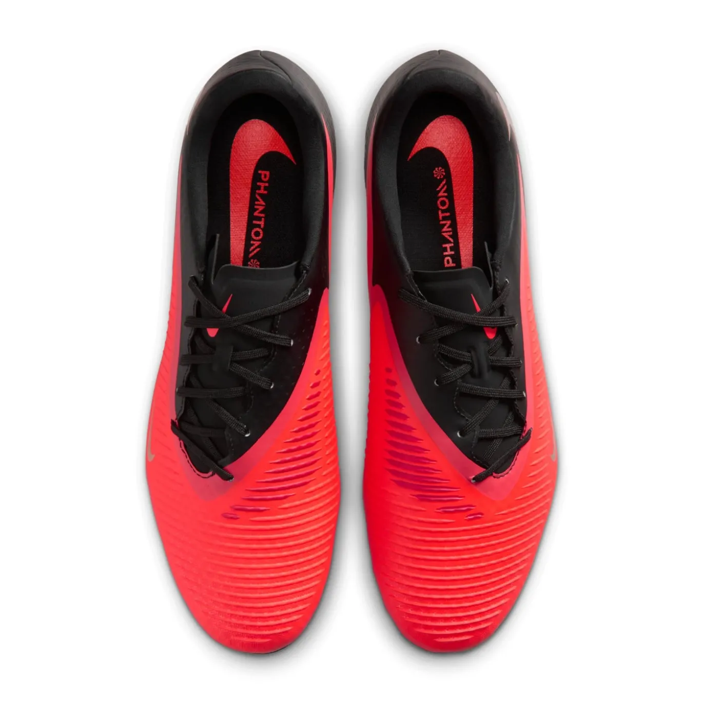 Nike Phantom 6 Low Academy IJzeren-Nop Voetbalschoenen (SG) Anti-Clog Zwart Felrood Goud