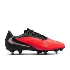 Nike Phantom 6 Low Academy IJzeren-Nop Voetbalschoenen (SG) Anti-Clog Zwart Felrood Goud
