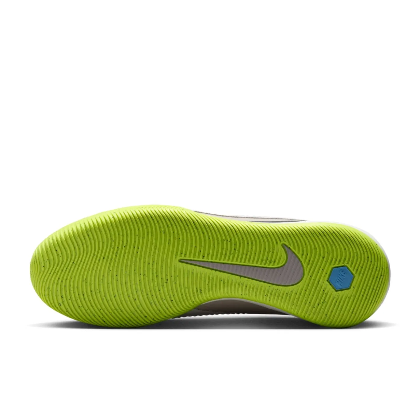 Nike Phantom 6 Low Academy Zaalvoetbalschoenen (IN) Grijs Lichtgrijs Zwart Limoen