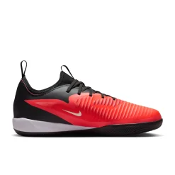 Nike Phantom 6 Low Academy Zaalvoetbalschoenen (IN) Kids Zwart Felrood Goud