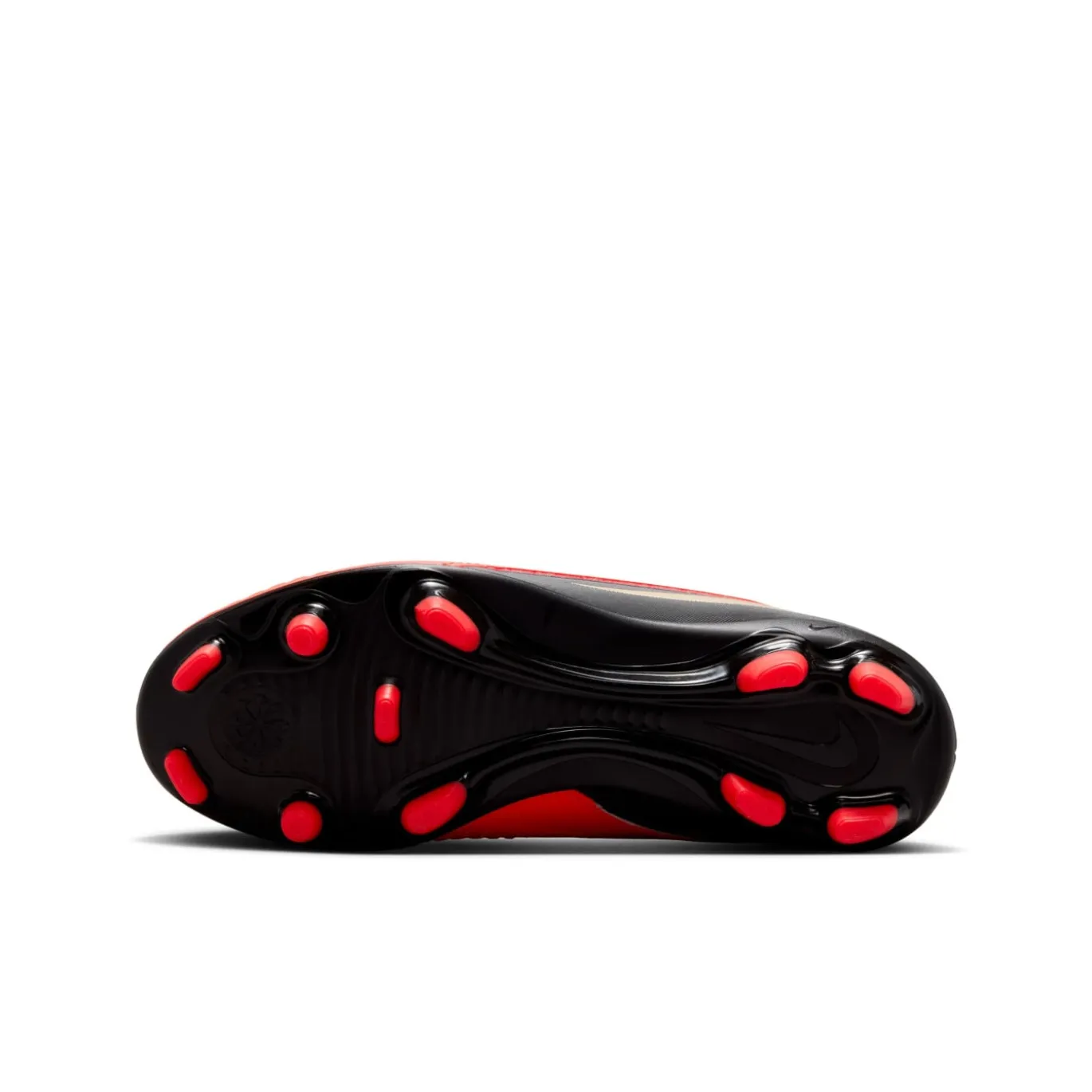 Nike Phantom 6 Low Club Gras / Kunstgras Voetbalschoenen (MG) Kids Zwart Felrood Goud