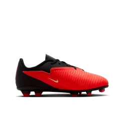 Nike Phantom 6 Low Club Gras / Kunstgras Voetbalschoenen (MG) Kids Zwart Felrood Goud