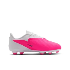 Nike Phantom 6 Low Club Gras / Kunstgras Voetbalschoenen (MG) Kids Wit Felroze Zwart