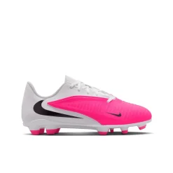 Nike Phantom 6 Low Club Gras / Kunstgras Voetbalschoenen (MG) Kids Wit Felroze Zwart