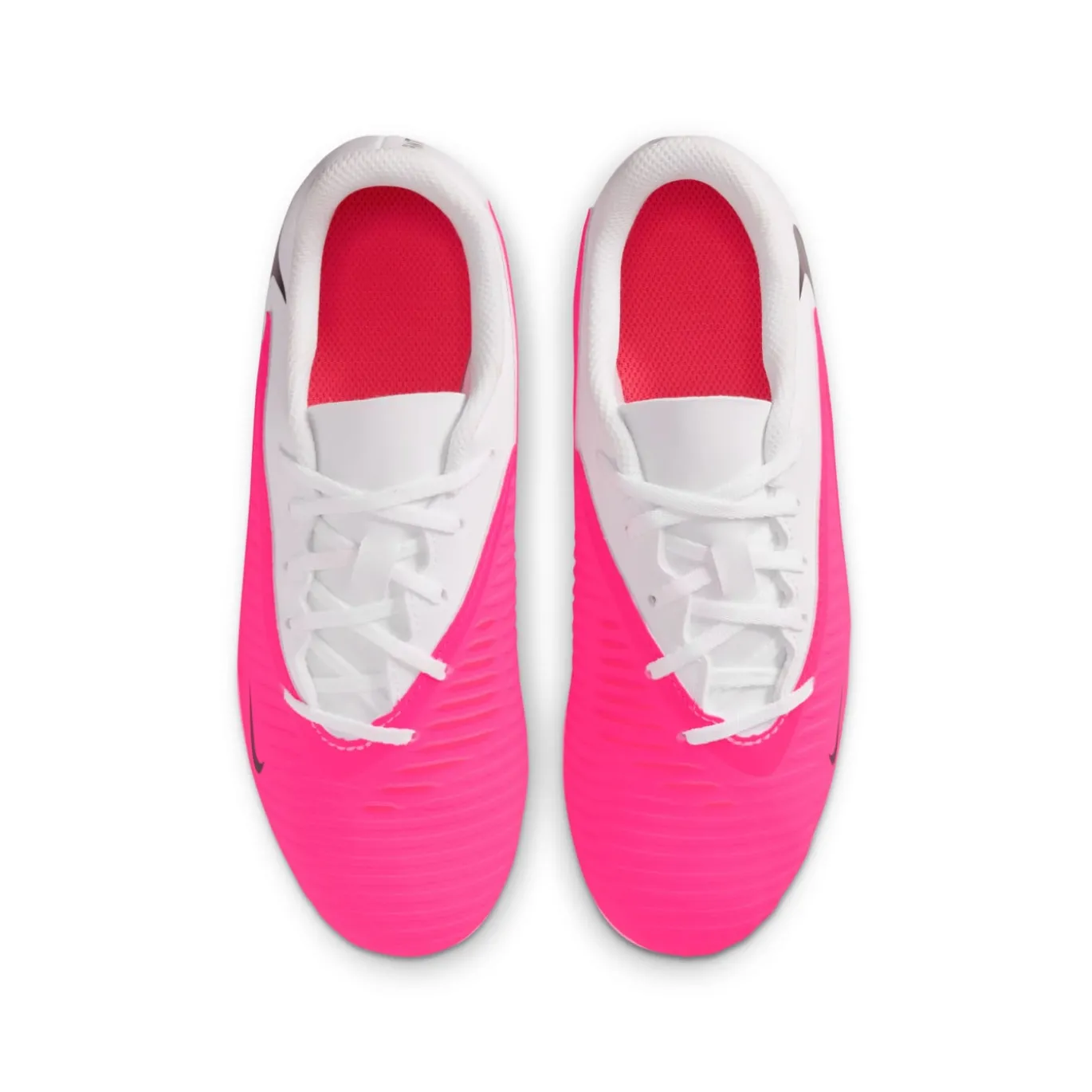 Nike Phantom 6 Low Club Gras / Kunstgras Voetbalschoenen (MG) Kids Wit Felroze Zwart