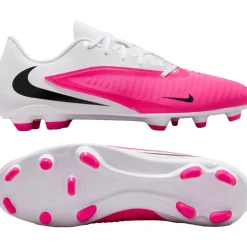 Nike Phantom 6 Low Club Gras / Kunstgras Voetbalschoenen (MG) Wit Felroze Zwart
