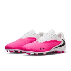 Nike Phantom 6 Low Club Gras / Kunstgras Voetbalschoenen (MG) Wit Felroze Zwart