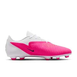 Nike Phantom 6 Low Club Gras / Kunstgras Voetbalschoenen (MG) Wit Felroze Zwart