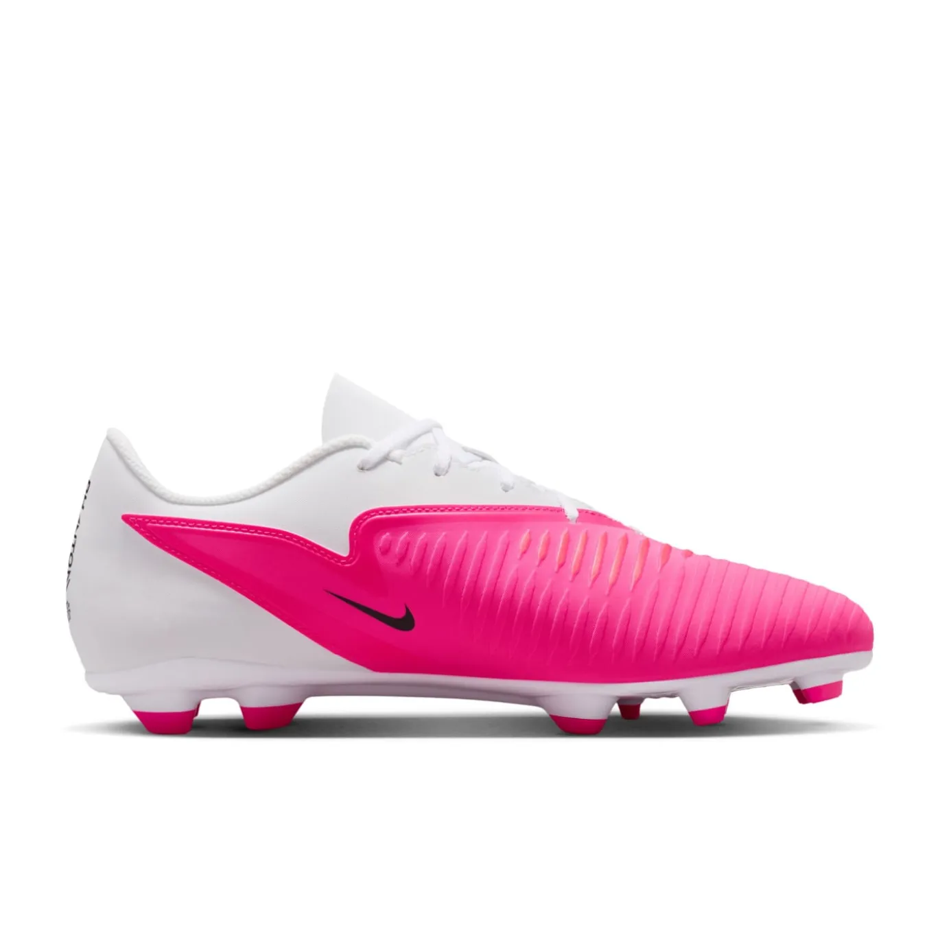 Nike Phantom 6 Low Club Gras / Kunstgras Voetbalschoenen (MG) Wit Felroze Zwart