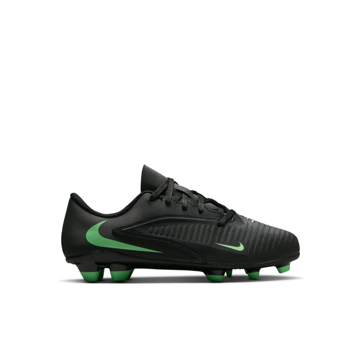 Nike Phantom 6 Low Club Gras / Kunstgras Voetbalschoenen (MG) Peuters/Kleuters Zwart Felgroen