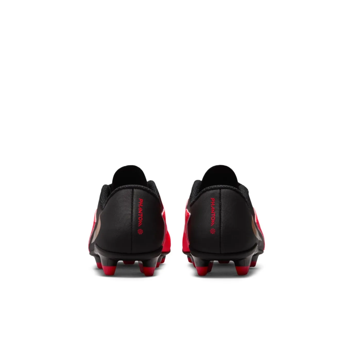 Nike Phantom 6 Low Club Gras / Kunstgras Voetbalschoenen (MG) Peuters/Kleuters Zwart Felrood Goud
