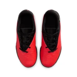 Nike Phantom 6 Low Club Zaalvoetbalschoenen (IN) Kids Zwart Felrood Goud