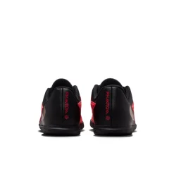 Nike Phantom 6 Low Club Zaalvoetbalschoenen (IN) Kids Zwart Felrood Goud