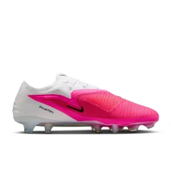 Nike Phantom 6 Low Elite Gras Voetbalschoenen (FG) Wit Felroze Zwart