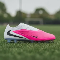 Nike Phantom 6 Low Elite Gras Voetbalschoenen (FG) Wit Felroze Zwart