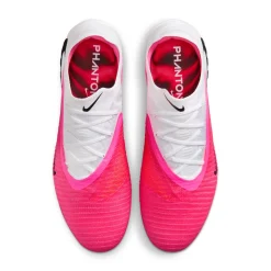 Nike Phantom 6 Low Elite Gras Voetbalschoenen (FG) Wit Felroze Zwart