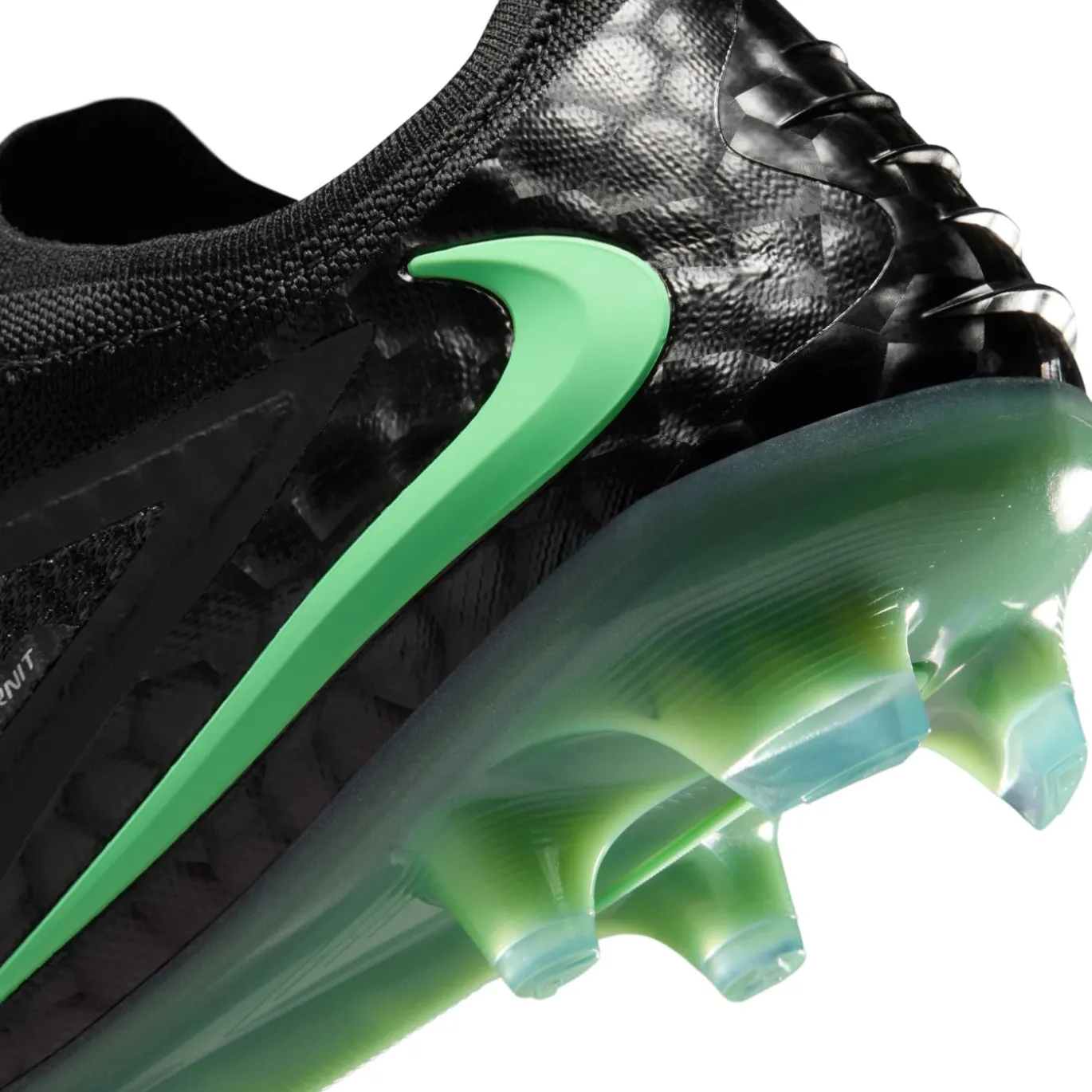 Nike Phantom 6 Low Elite Gras Voetbalschoenen (FG) Zwart Felgroen