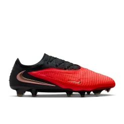 Nike Phantom 6 Low Elite Gras Voetbalschoenen (FG) Zwart Felrood Goud