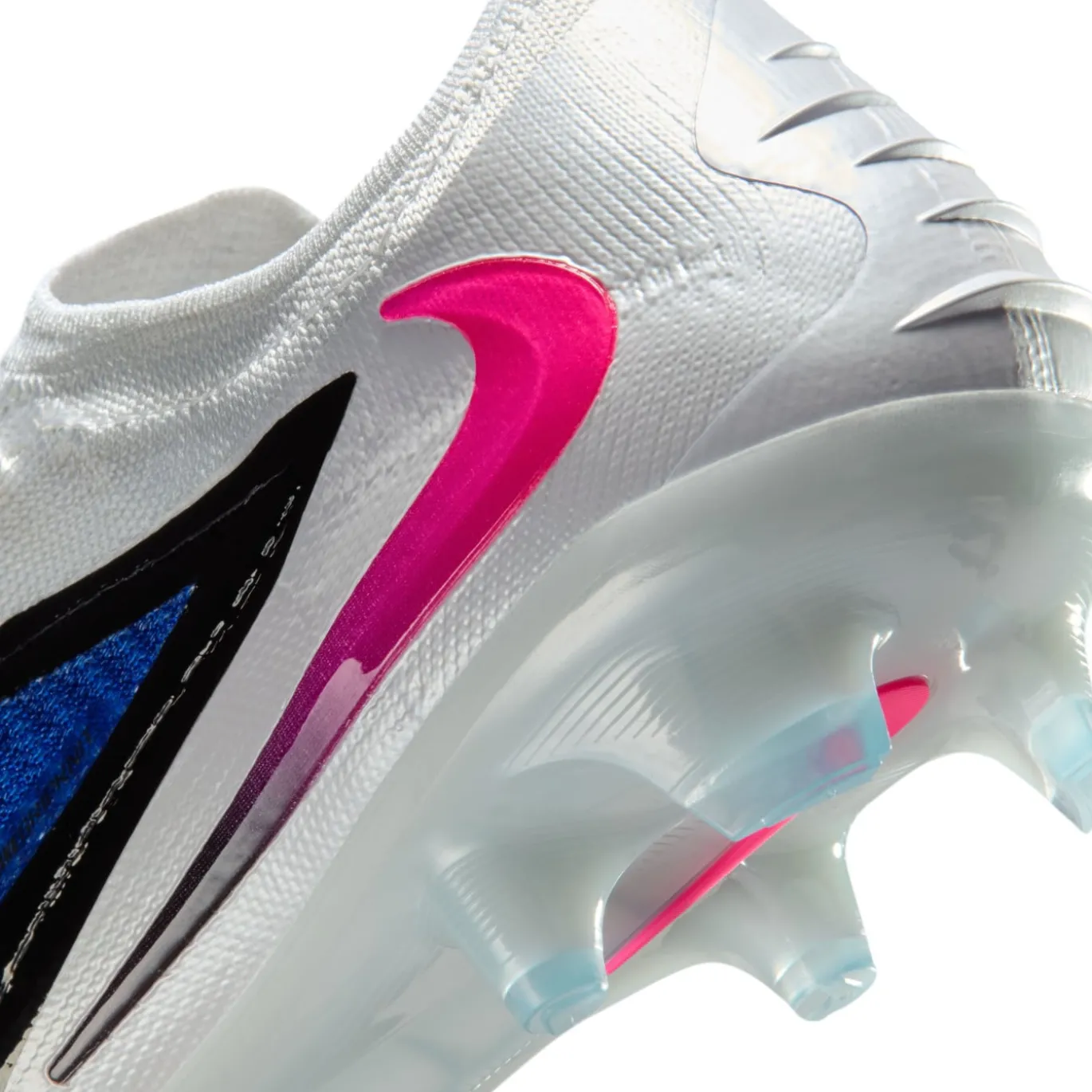 Nike Phantom 6 Low Elite Gras Voetbalschoenen (FG) Blauw Wit Felroze