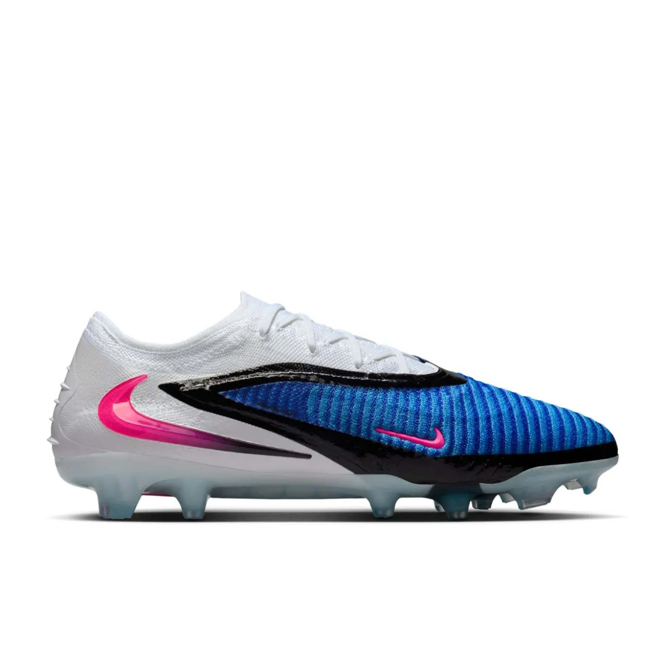 Nike Phantom 6 Low Elite Gras Voetbalschoenen (FG) Blauw Wit Felroze