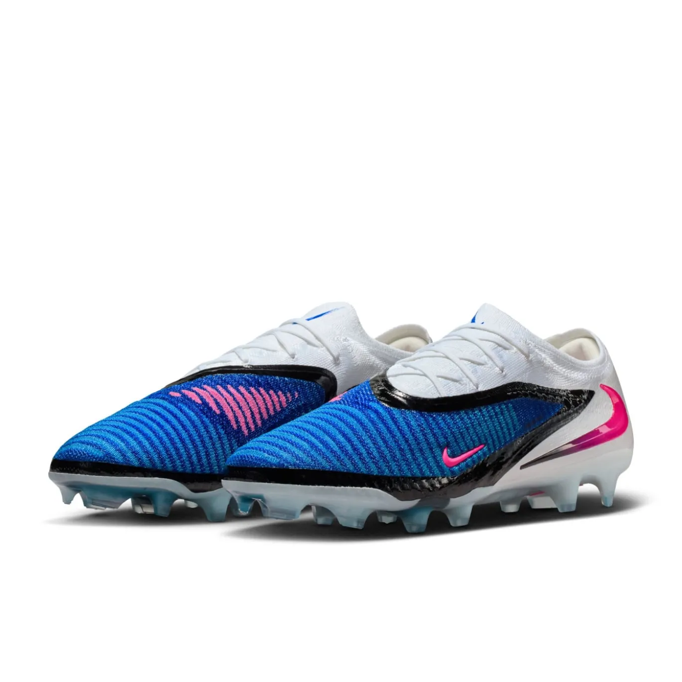 Nike Phantom 6 Low Elite Gras Voetbalschoenen (FG) Blauw Wit Felroze