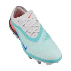 Nike Phantom 6 Low Elite IJzeren-Nop Voetbalschoenen (SG) Pro Player Zilver Turquoise Oranje Blauw