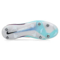 Nike Phantom 6 Low Elite IJzeren-Nop Voetbalschoenen (SG) Pro Player Zilver Turquoise Oranje Blauw