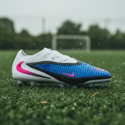 Nike Phantom 6 Low Elite IJzeren-Nop Voetbalschoenen (SG) Pro Player Blauw Wit Felroze