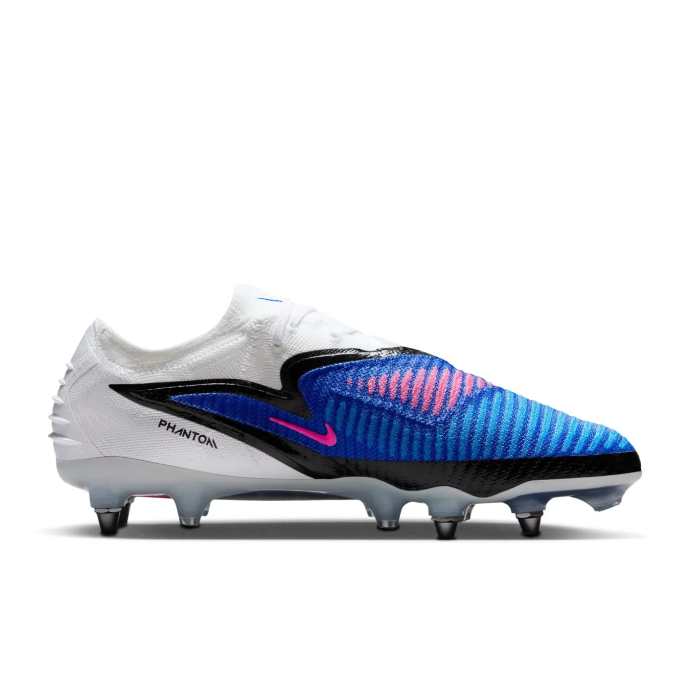 Nike Phantom 6 Low Elite IJzeren-Nop Voetbalschoenen (SG) Pro Player Blauw Wit Felroze