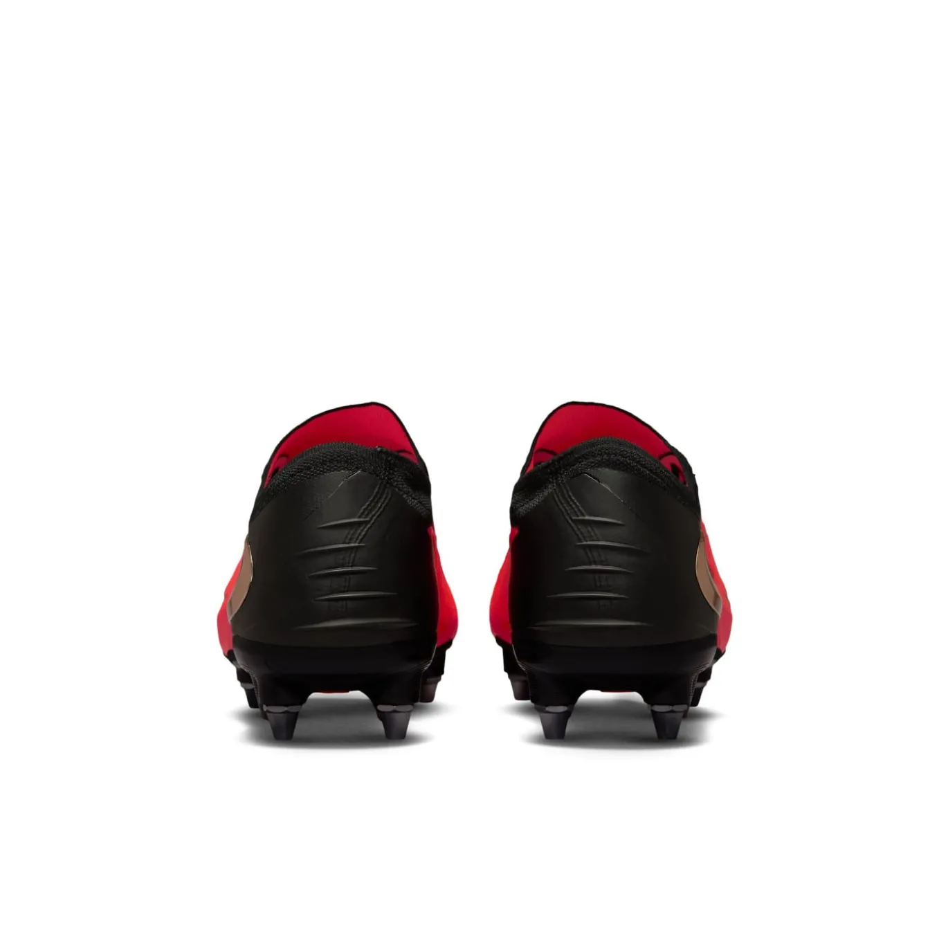 Nike Phantom 6 Low Elite IJzeren-Nop Voetbalschoenen (SG) Pro Player Zwart Felrood Goud