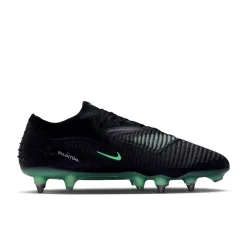 Nike Phantom 6 Low Elite IJzeren-Nop Voetbalschoenen (SG) Pro Player Zwart Felgroen