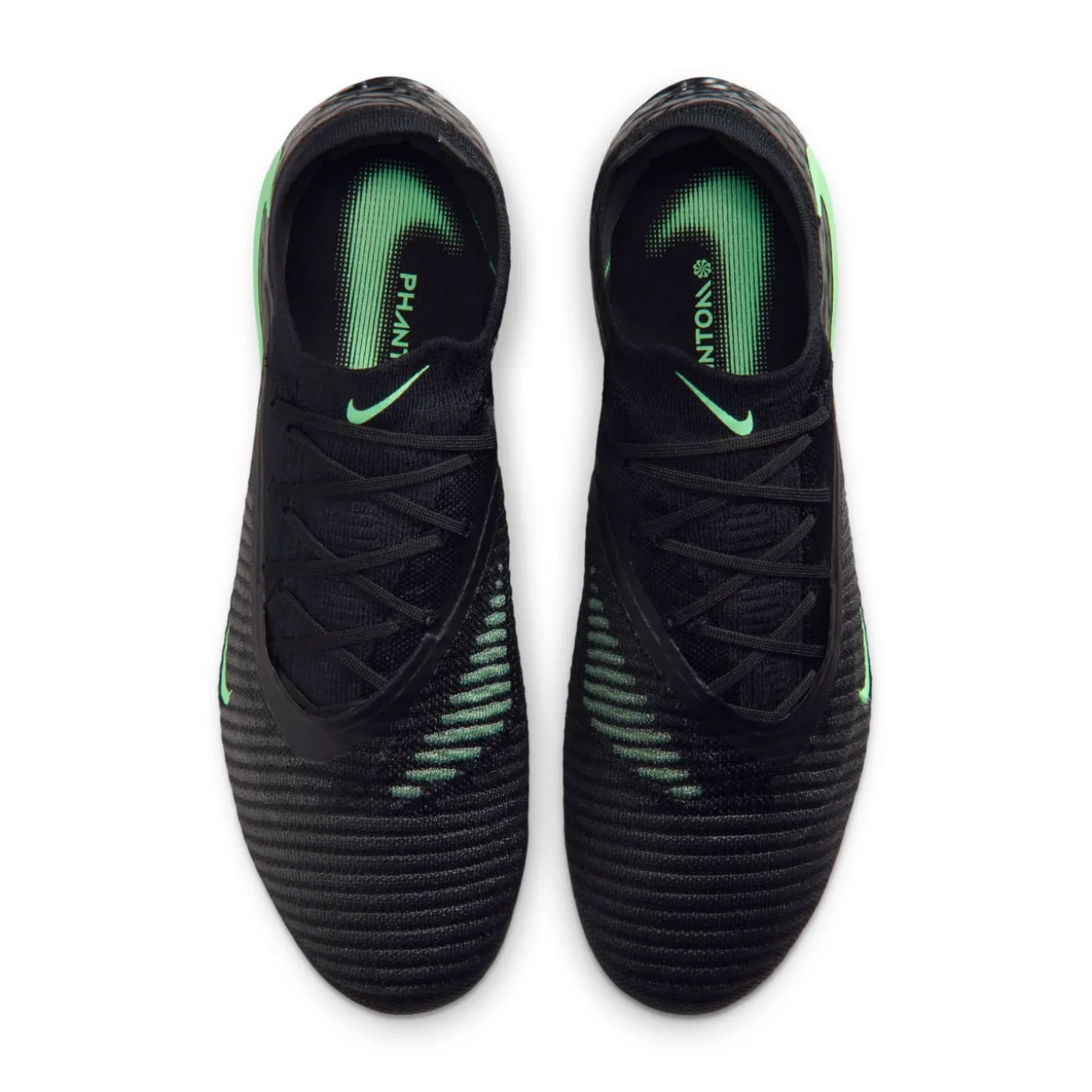 Nike Phantom 6 Low Elite IJzeren-Nop Voetbalschoenen (SG) Pro Player Zwart Felgroen