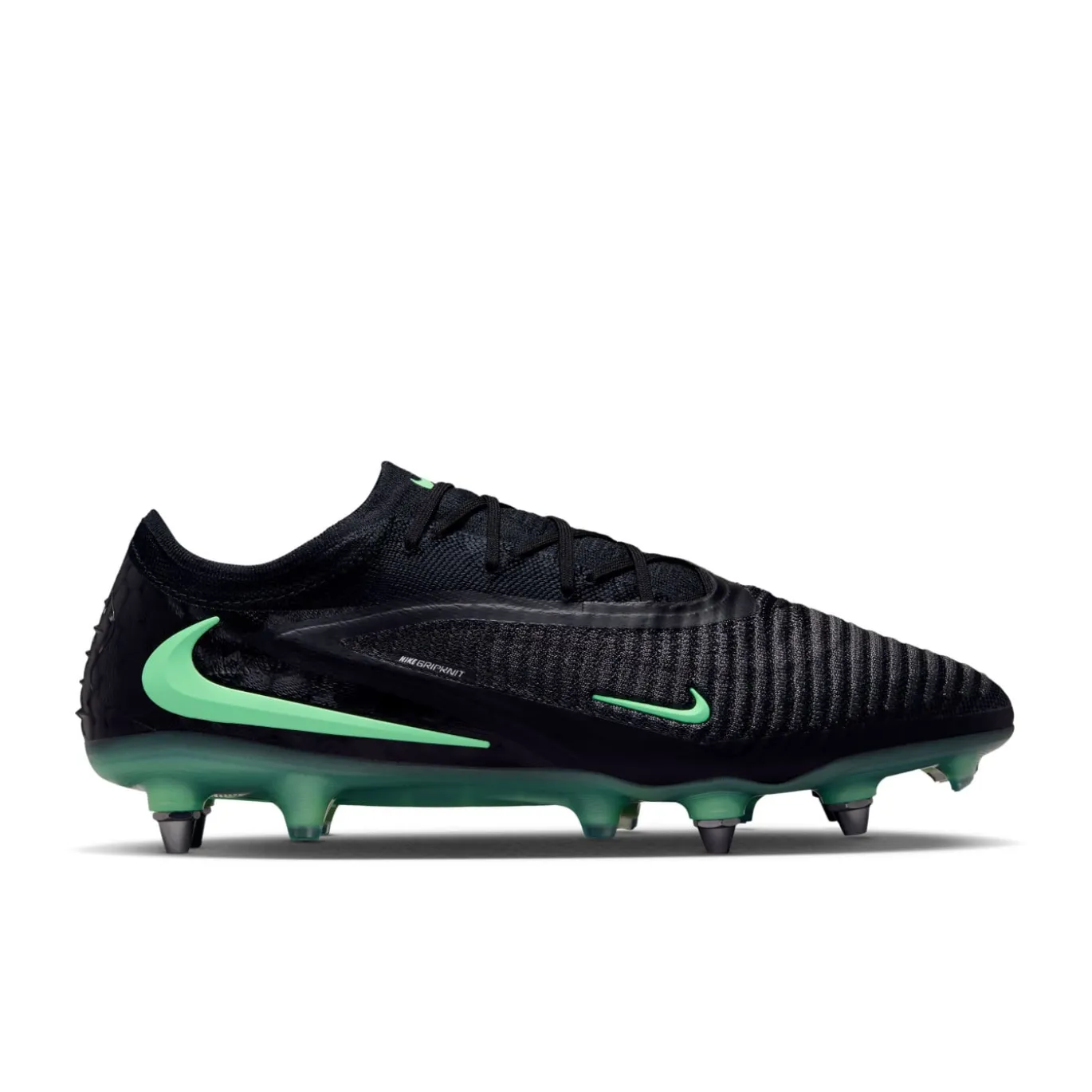 Nike Phantom 6 Low Elite IJzeren-Nop Voetbalschoenen (SG) Pro Player Zwart Felgroen