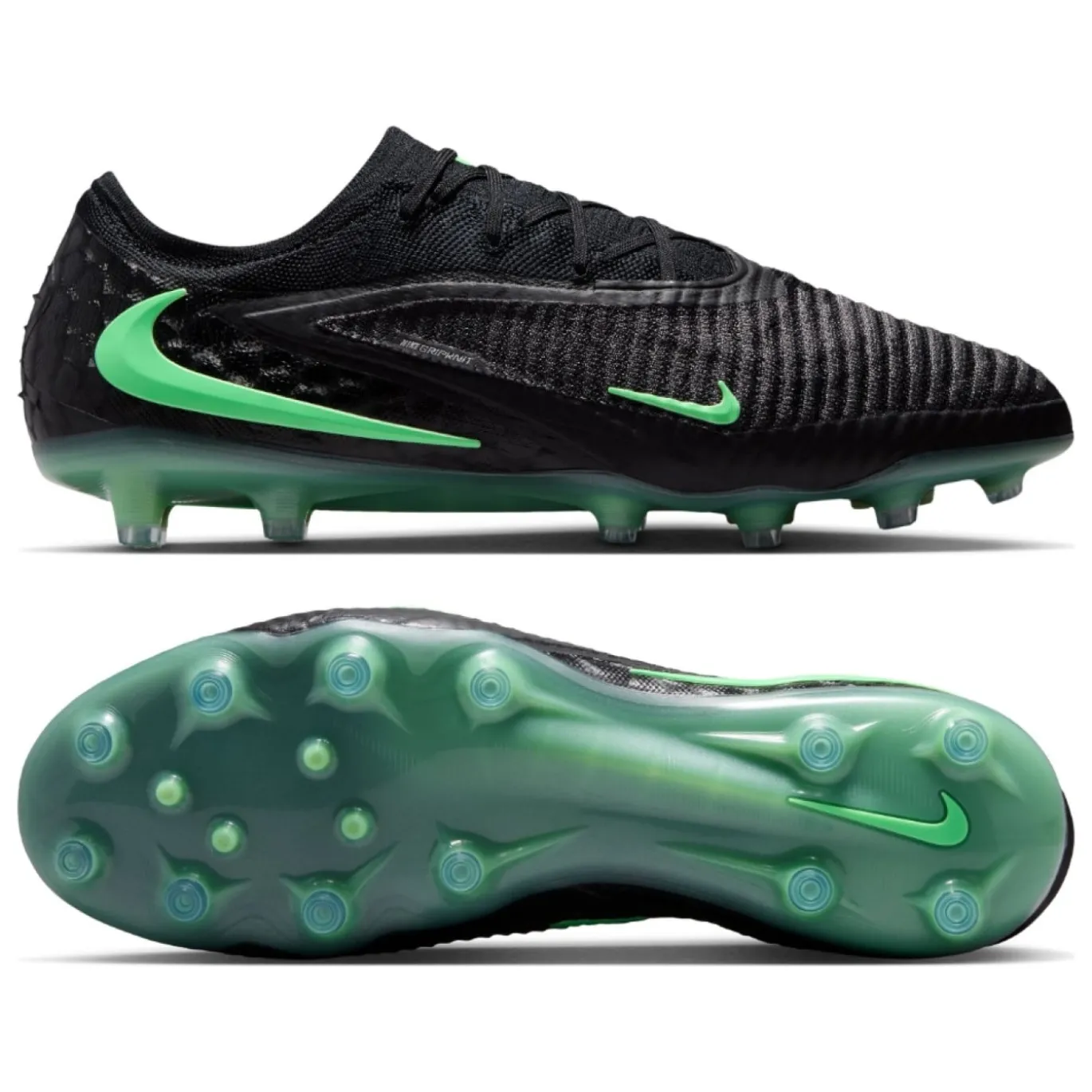 Nike Phantom 6 Low Elite Kunstgras Voetbalschoenen (AG) Zwart Felgroen