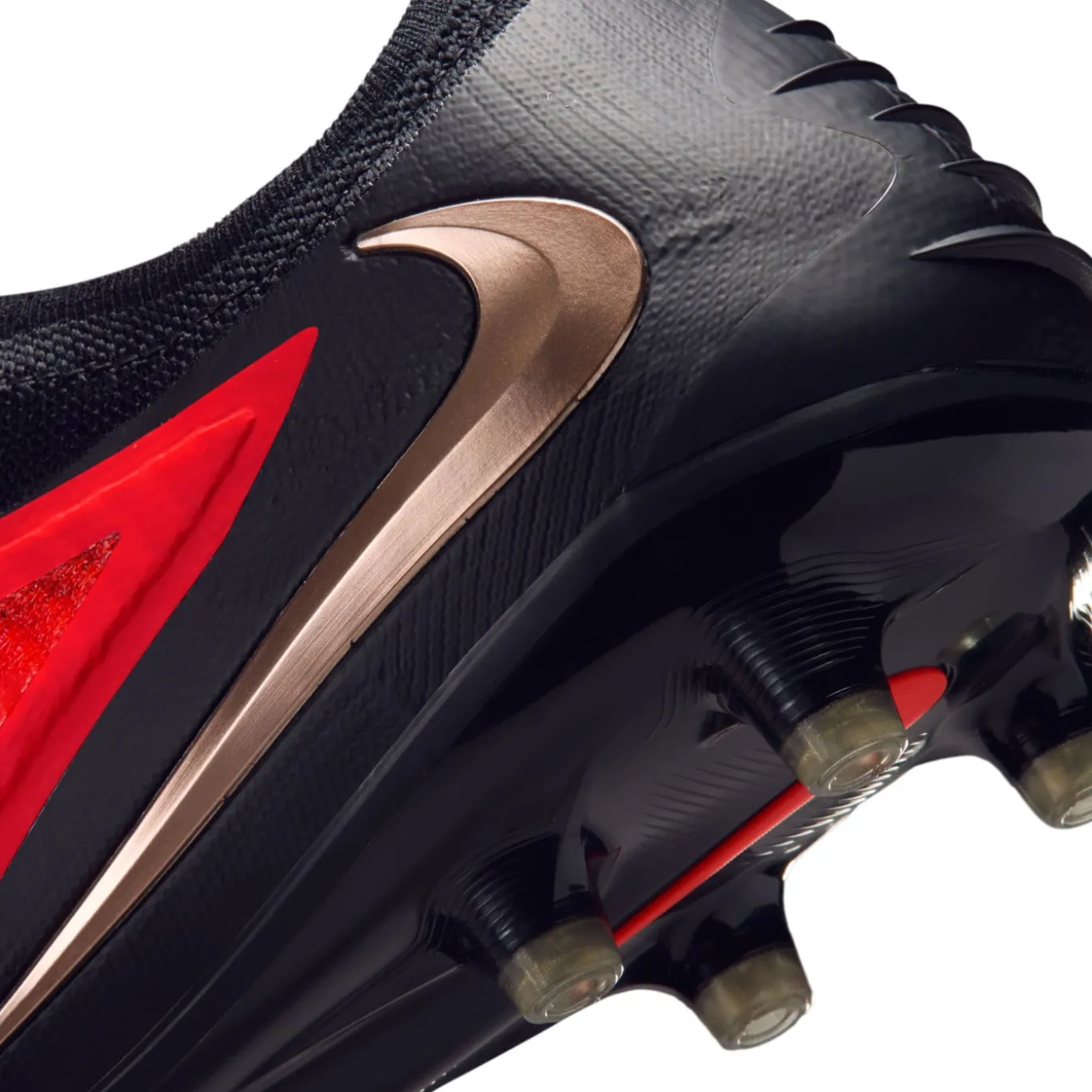 Nike Phantom 6 Low Elite Kunstgras Voetbalschoenen (AG) Zwart Felrood Goud