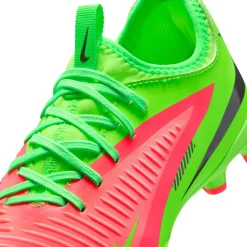 Nike Phantom 6 Low Haaland Academy Gras / Kunstgras Voetbalschoenen (MG) Kids Felgroen Rood Zwart