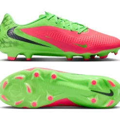 Nike Phantom 6 Low Haaland Academy Gras / Kunstgras Voetbalschoenen (MG) Felgroen Rood Zwart