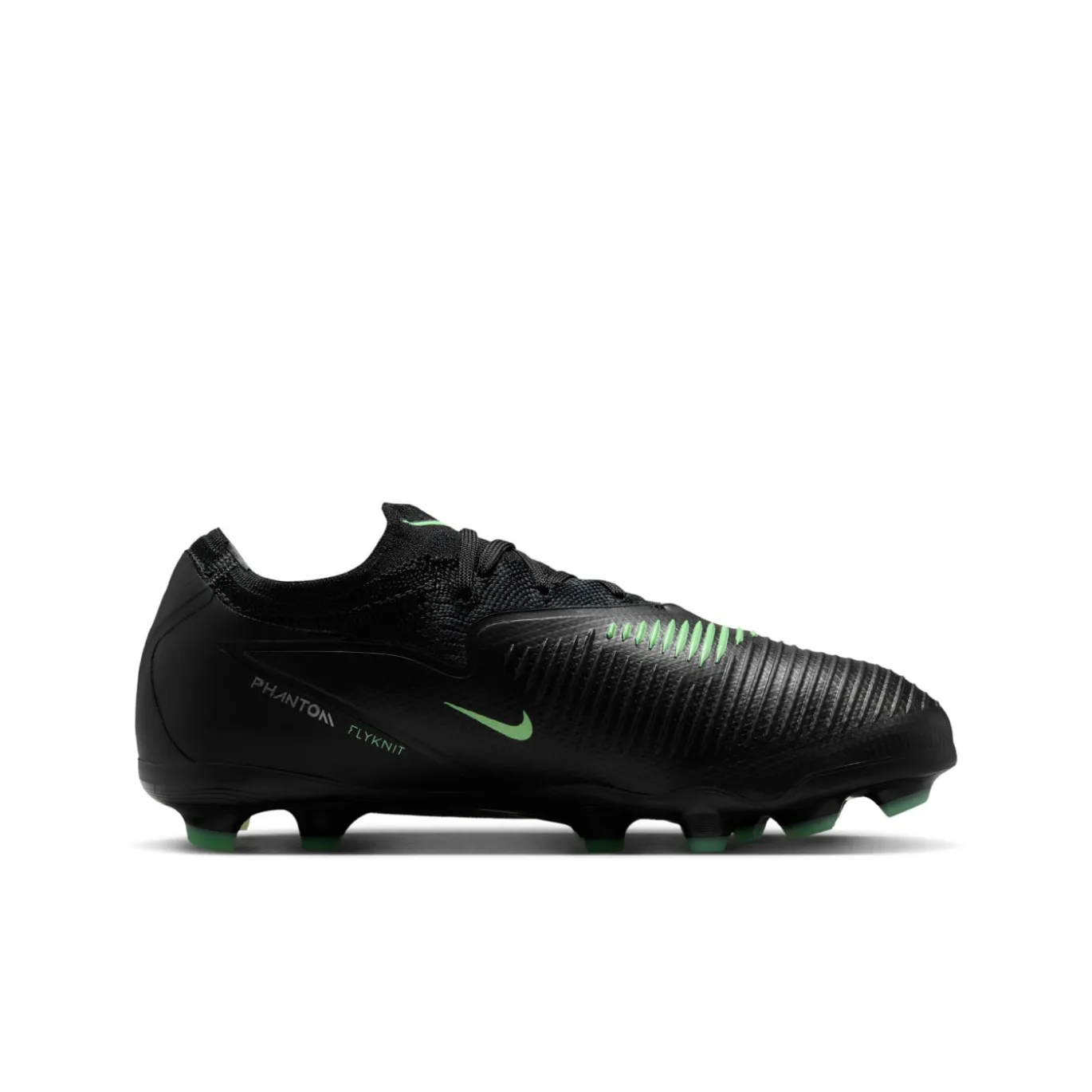 Nike Phantom 6 Low Pro Gras / Kunstgras Voetbalschoenen (MG) Kids Zwart Felgroen