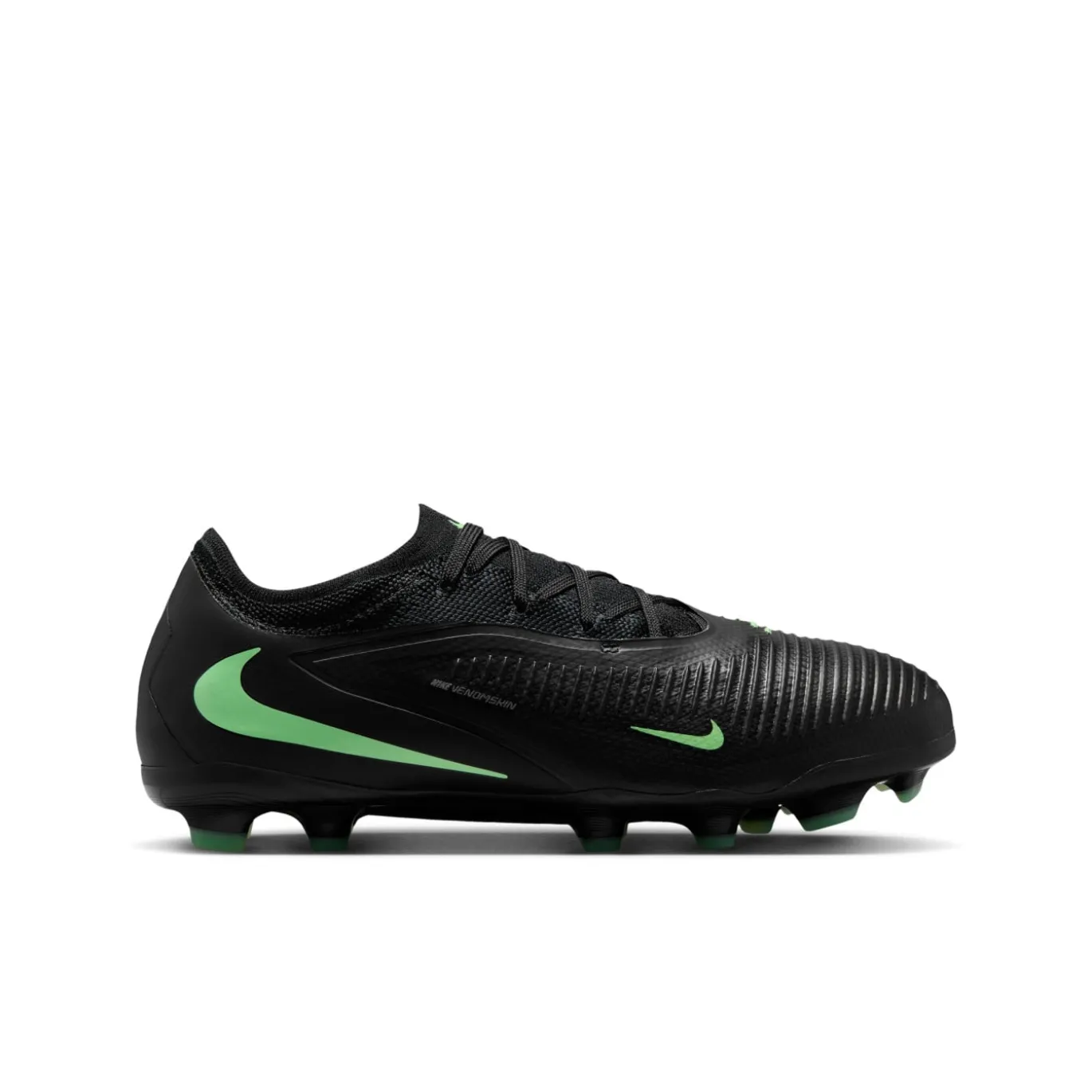 Nike Phantom 6 Low Pro Gras / Kunstgras Voetbalschoenen (MG) Kids Zwart Felgroen