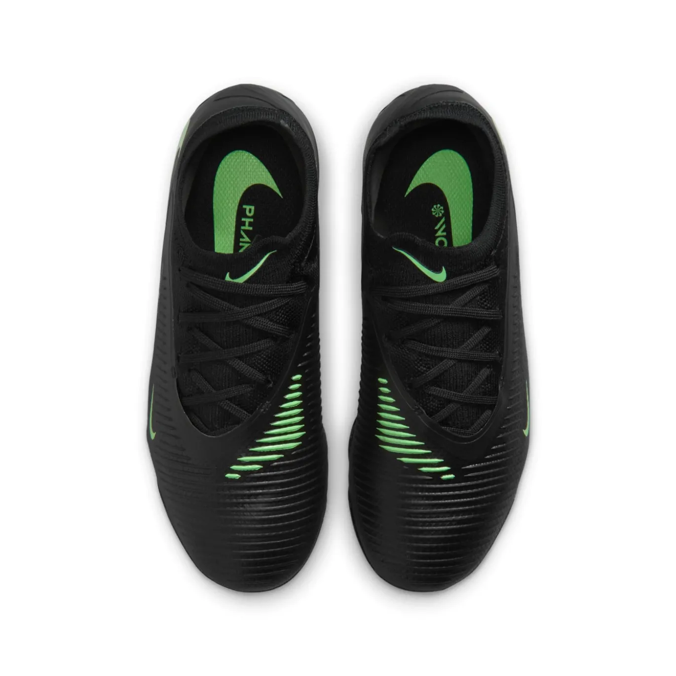 Nike Phantom 6 Low Pro Gras / Kunstgras Voetbalschoenen (MG) Kids Zwart Felgroen
