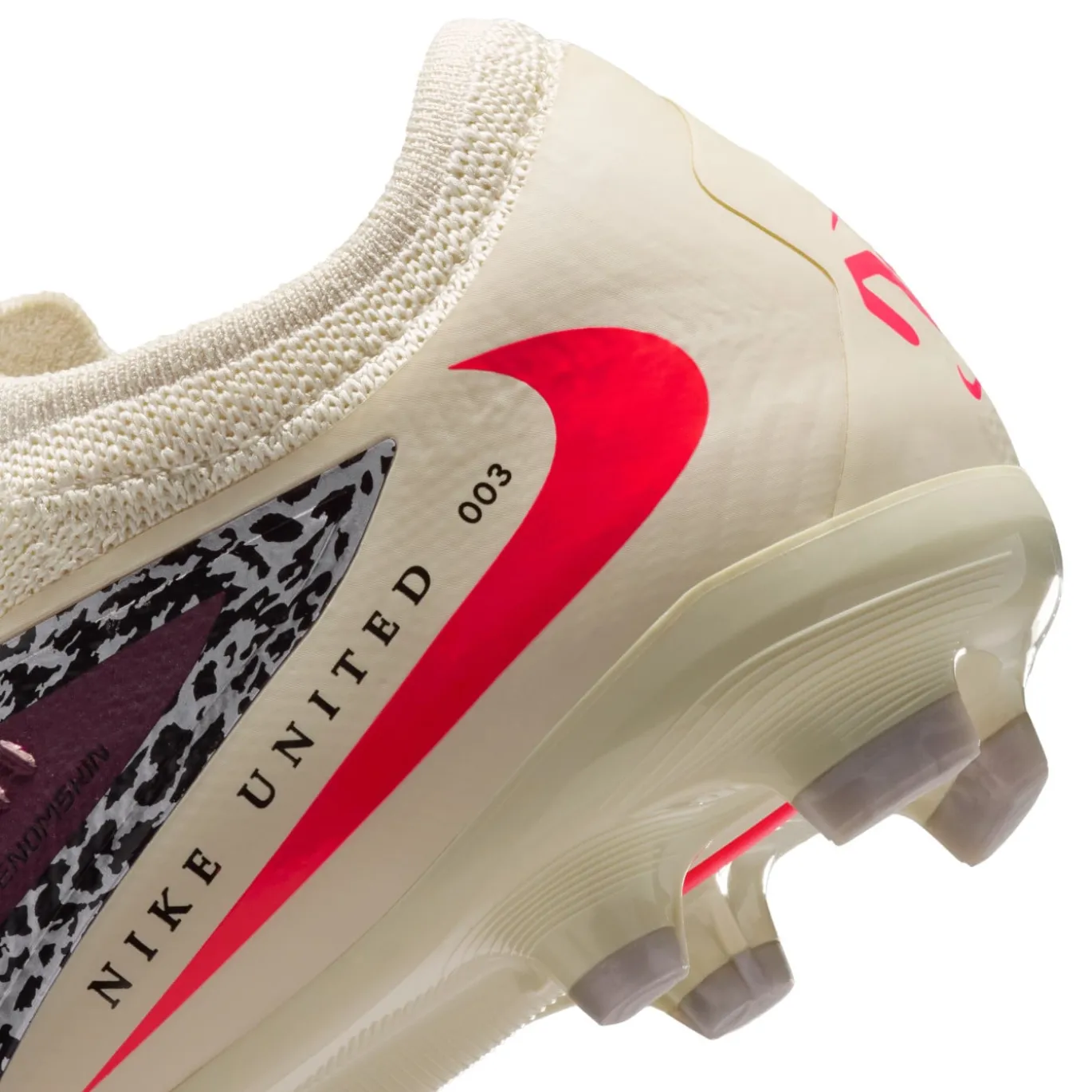 Nike Phantom 6 Low Pro Gras / Kunstgras Voetbalschoenen (MG) Kids Gebroken Wit Bordeauxrood Rood