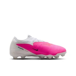 Nike Phantom 6 Low Pro Gras / Kunstgras Voetbalschoenen (MG) Kids Wit Felroze Zwart