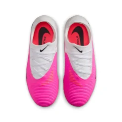 Nike Phantom 6 Low Pro Gras / Kunstgras Voetbalschoenen (MG) Kids Wit Felroze Zwart