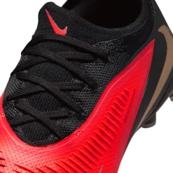 Nike Phantom 6 Low Pro Gras / Kunstgras Voetbalschoenen (MG) Kids Zwart Felrood Goud