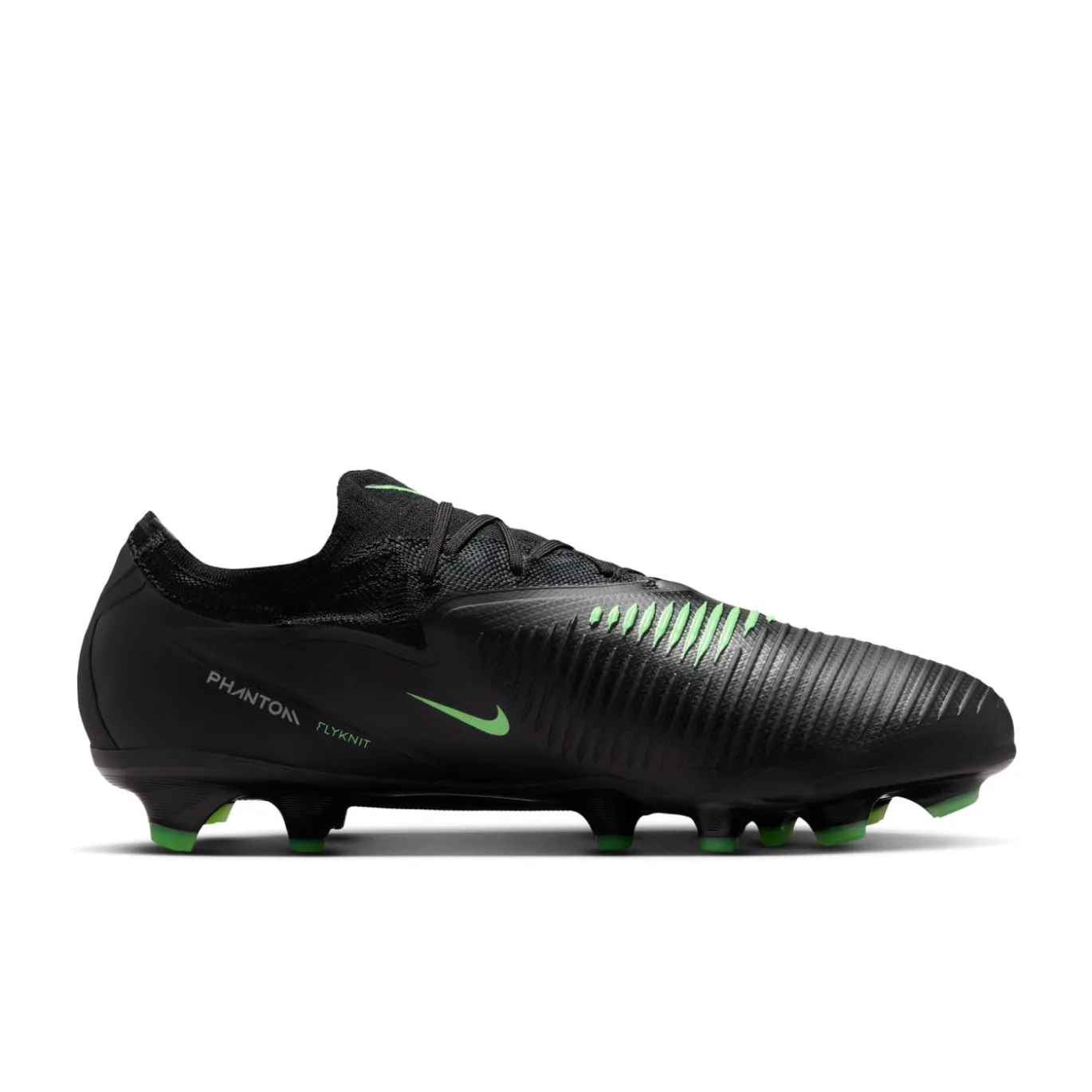 Nike Phantom 6 Low Pro Gras Voetbalschoenen (FG) Zwart Felgroen