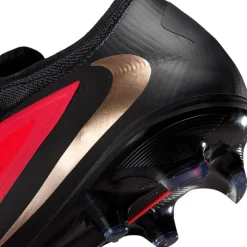 Nike Phantom 6 Low Pro Gras Voetbalschoenen (FG) Zwart Felrood Goud